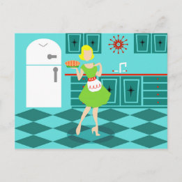 Retro Kitchen Postcard Briefkaart