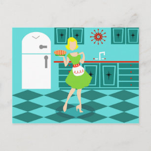 Retro Kitchen Postcard Briefkaart