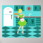 Retro Kitchen Poster (Voorkant)