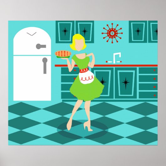 Retro Kitchen Poster (Voorkant)