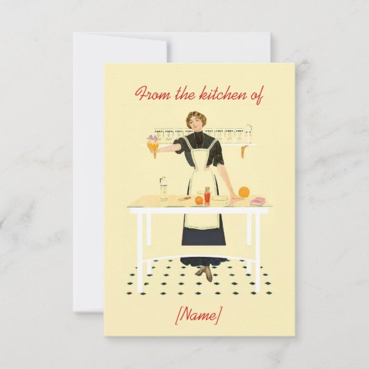 Retro Kitchen Recipe Kaart (Voorkant)