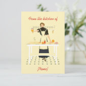 Retro Kitchen Recipe Kaart (Staand voorkant)