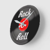 Retro Kitchen Rock en Roll Red Record wandklok (Hoek)