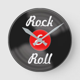 Retro Kitchen Rock en Roll Red Record wandklok