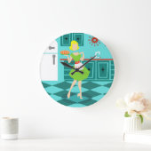 Retro Kitchen Round Acrylwand Grote Klok (Huis)