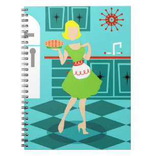 Retro Kitchen Spiral-laptop Notitieboek
