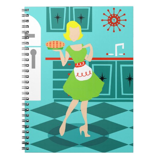 Retro Kitchen Spiral-laptop Notitieboek (Voorkant)