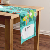 Retro Kitchen Table Runner Korte Tafelloper (Voorbeeld)