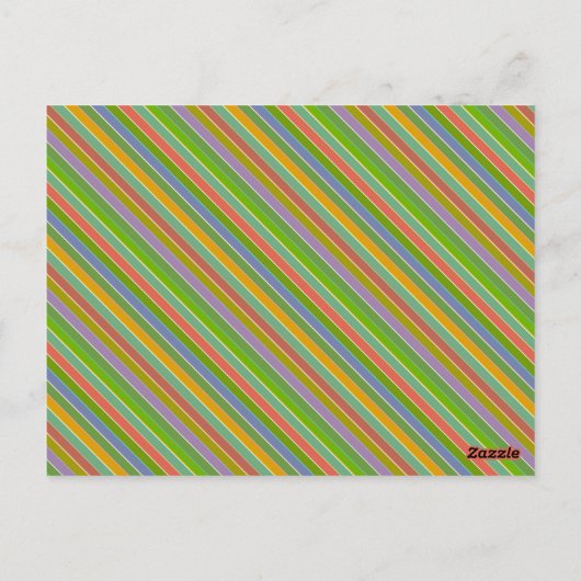 Retro Kitchen Tools Recipe Kaart Colorful Striped (Achterkant)