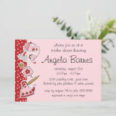 Retro Kitchen Wedding Shower-uitnodigingen Kaart (Staand voorkant)