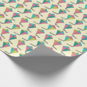Retro Kite Pattern Cadeaupapier (Hoek)