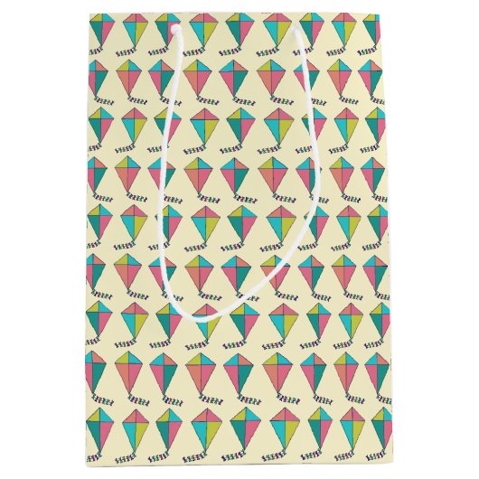Retro Kite Pattern Medium Cadeauzakje (Voorkant)