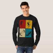 Retro Kitesurf  Kiteboarding T-shirt (Voorkant volledig)