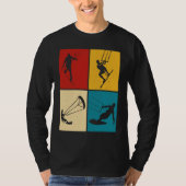 Retro Kitesurf  Kiteboarding T-shirt (Voorkant)