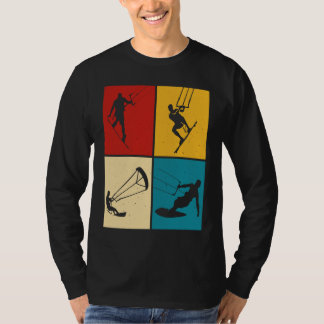 Retro Kitesurf  Kiteboarding T-shirt