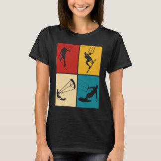 Retro Kitesurf  Kiteboarding T-shirt