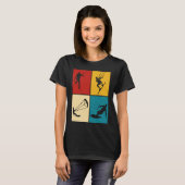 Retro Kitesurf  Kiteboarding T-shirt (Voorkant volledig)