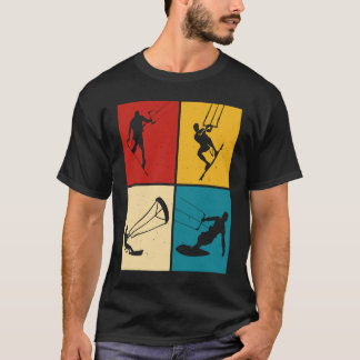 Retro Kitesurf  Kiteboarding T-shirt