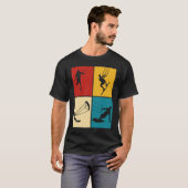 Retro Kitesurf  Kiteboarding T-shirt (Voorkant volledig)