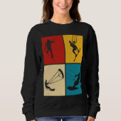 Retro Kitesurf  Kiteboarding Trui (Voorkant)