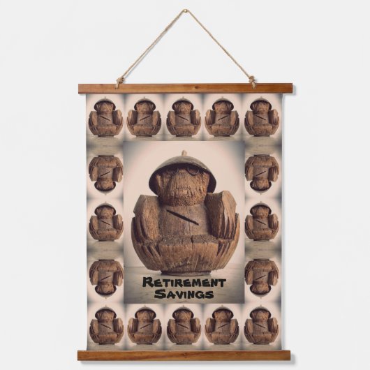 Retro Kitsch Carved Coconut Monkey Bank Hangend Wandkleed (Voorkant)