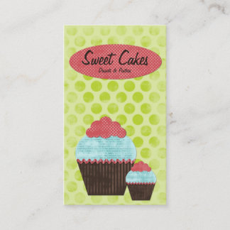 Retro Kitsch Cupcake #1 Visitekaartjes