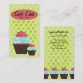Retro Kitsch Cupcake #1 Visitekaartjes (Voorkant / Achterkant)