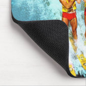 Retro Kitsch dameskiers Muismat (Hoek)