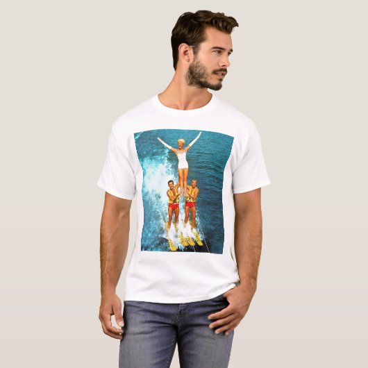  Retro Kitsch dameskiers T-shirt (Voorkant volledig)
