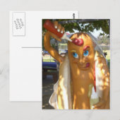 Retro Kitsch Hot Dog Statue Briefkaart (Voorkant / Achterkant)