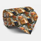 Retro Kitsch Hotdog Beeld Stropdas (Opgerold)