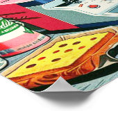 Retro Kitsch Mooi  Meisje Poster (Hoek)