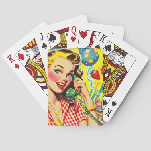 Retro Kitsch Pin Up Pokerkaarten (Achterkant)