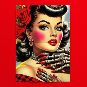 Retro Kitsch Pin-up Tissuepapier