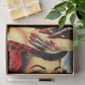 Retro Kitsch Pin-up Tissuepapier (Geschenk)