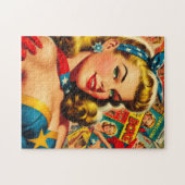 Retro Kitsch Pulp Pin-up Collage Legpuzzel (Horizontaal)