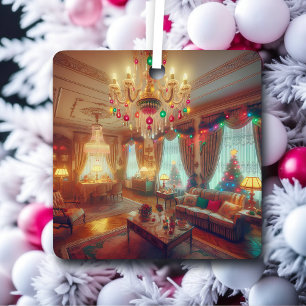 Retro Kitsch Retro Kerstmis gepersonaliseerd Metalen Ornament