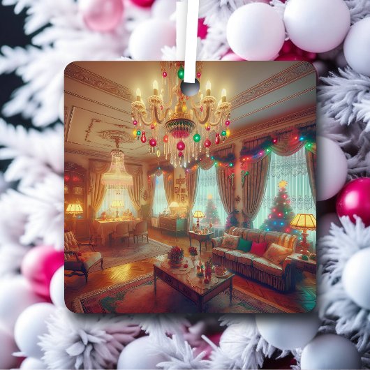 Retro Kitsch Retro Kerstmis gepersonaliseerd Metalen Ornament