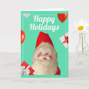 Retro Kitsch Santa Christmas Kaart