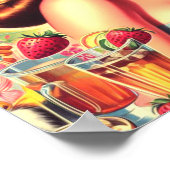 Retro Kitsch Schattige Pinup Poster (Hoek)