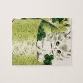 Retro Kitten Saint Patrick's Day Legpuzzel (Horizontaal)