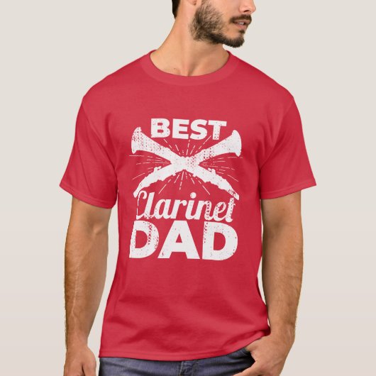 Retro Klarinet Papa T-shirt (Voorkant)