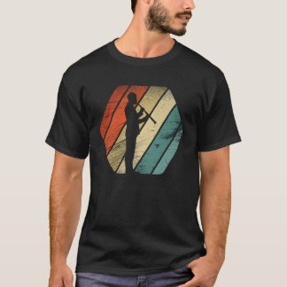 Retro klarinet speler oude school 5 t-shirt