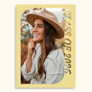 Retro Klas Van 2026 Foto Minimalistisch Citrus Kaart