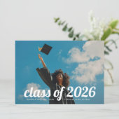 Retro KLAS van 2026 Middelbare school 2 Foto Afstu Aankondiging (Staand voorkant)