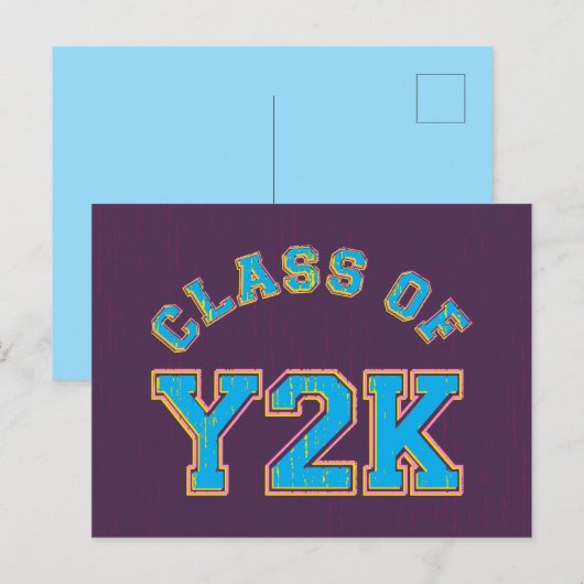 Retro Klas Van Y2K Briefkaart (Voorkant / Achterkant)