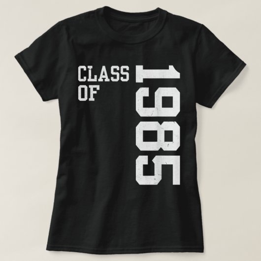 Retro-klasse 1985 Senior High School Reunion Vin T-shirt (Design voorkant)