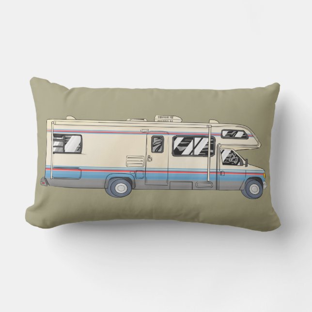 Retro klasse C motorhome kussen (Voorkant)