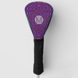 Retro Klasse Kaleidoscoop Patroon Design Golfheadcover
