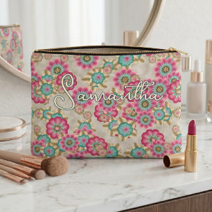 Retro Klasse Kersenbloesem Bloem Motief Cosmetica Etui